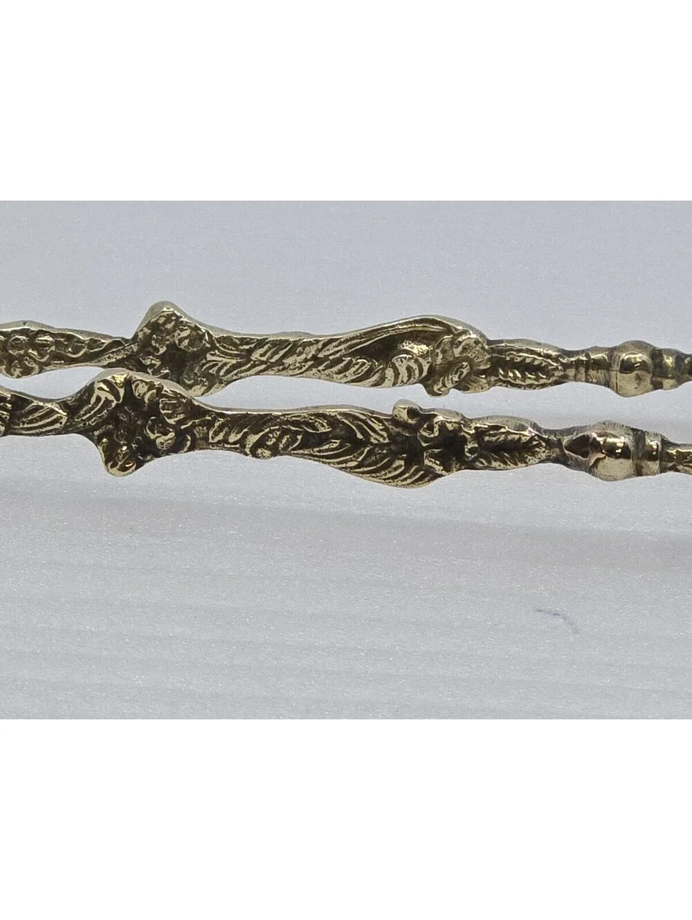 J. Bellini Italy Ornate Brass Ice Tongs Barware With Antlers/Claws Vintage 7.75